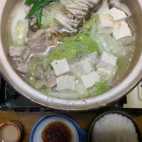 夕食　鶏豆腐野菜鍋|ATさん