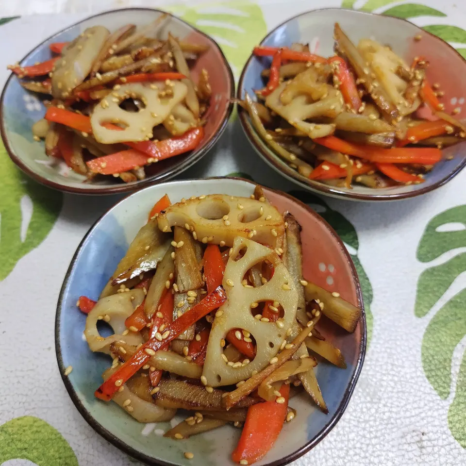 ぎんさんの料理 根菜のきんぴらを参考に作ってみました✨|rikako♪。.:＊さん