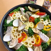 ひな祭りパエリア🥘