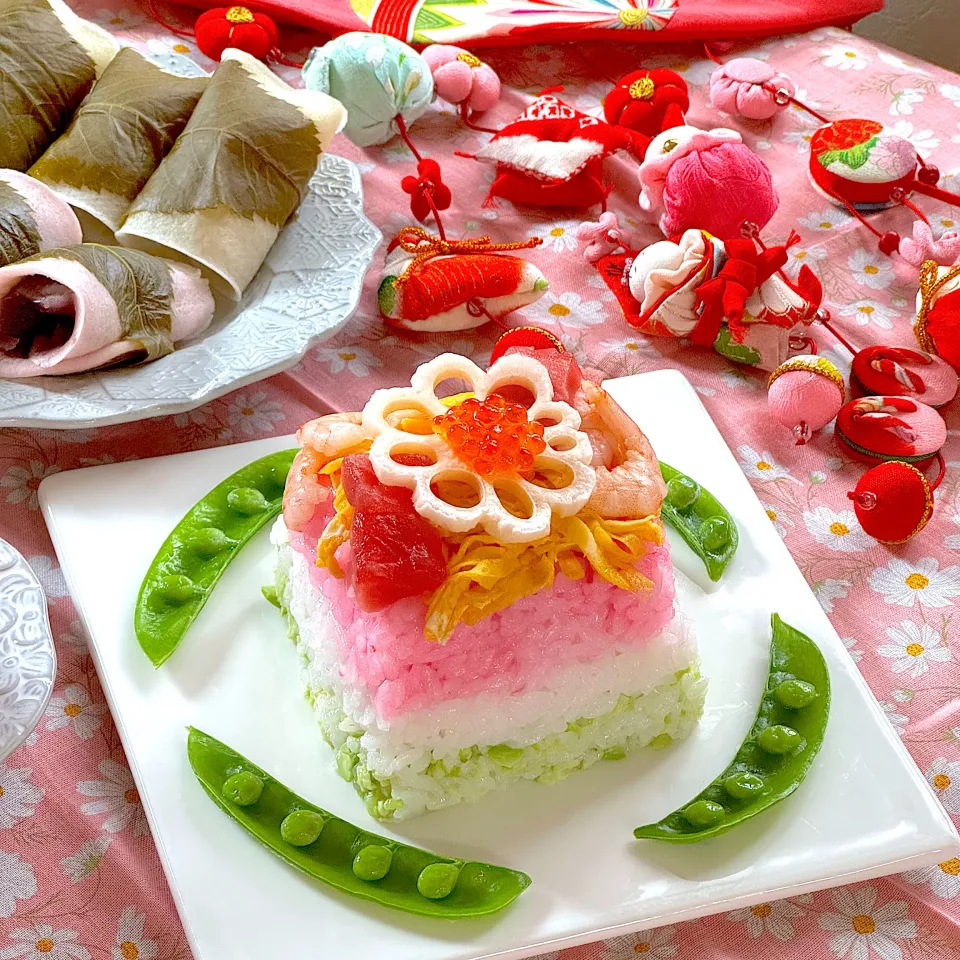 菱餅風ちらし寿司🎎🌸|さらっと🍀さん
