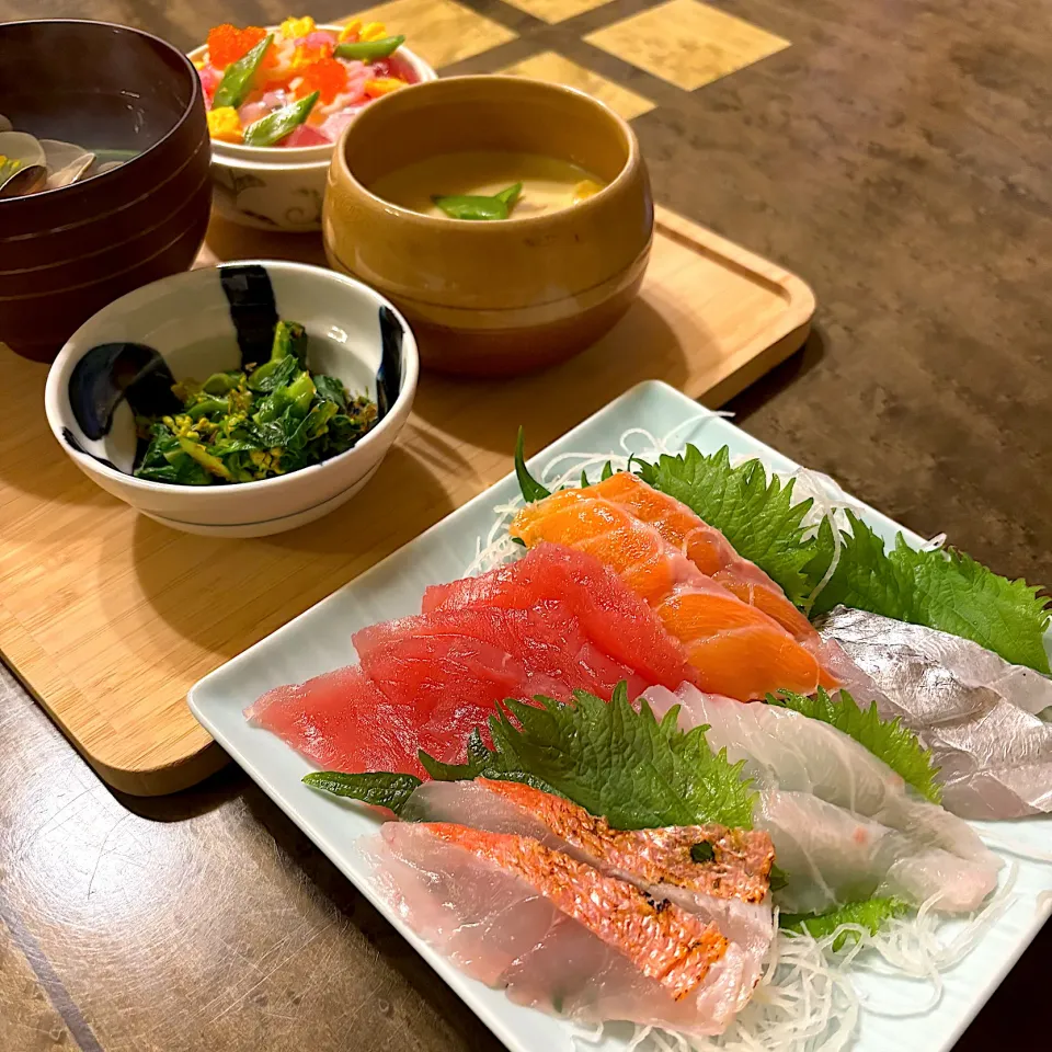 お刺身を盛り付ける|かっちゃん杉さん