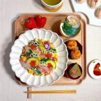 春のちらし寿司の献立|すずさん