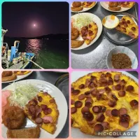 餃子の皮でピザ作って見た😆