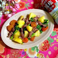 ホタルイカと春野菜のバター醤油炒め✨