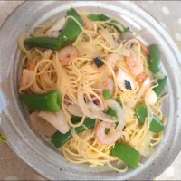 和風味ペペロンチーノ風パスタ