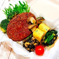 🐔昼【チキンハンバーグ弁当】🐔