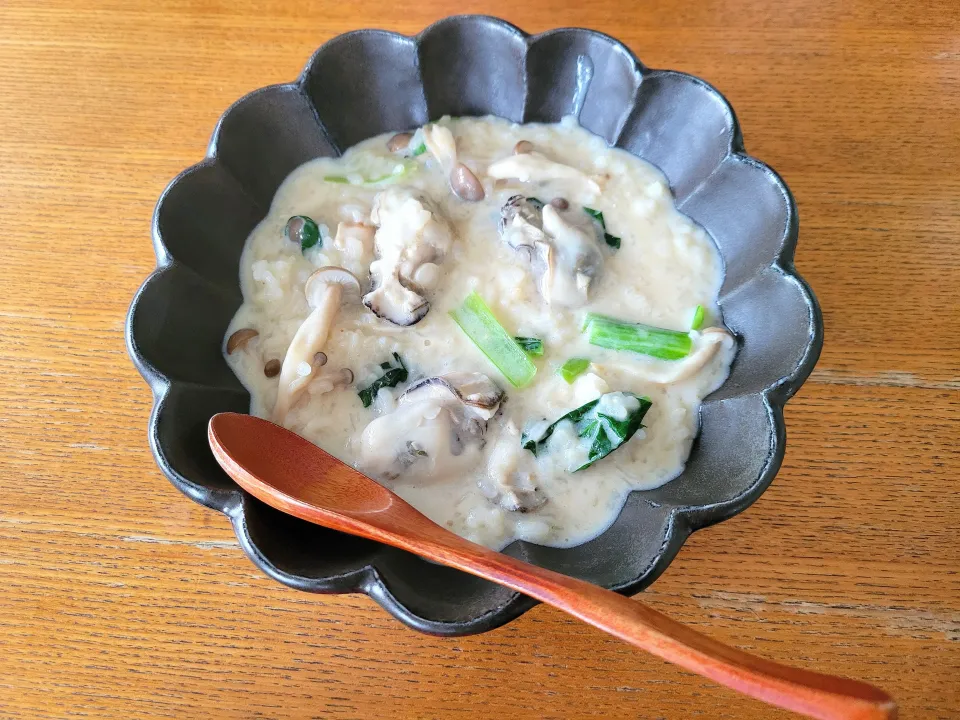 牡蠣のクリームリゾット|まめすけさん