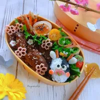 🐮牛さんおにぎり焼肉弁当🌸