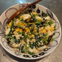 ほうれん草とゆで卵の白和えサラダ|nao子さん