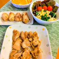 ☆マスタードチキン　☆サラダパスタ　☆竹輪天　☆オレンジ|chikakoさん