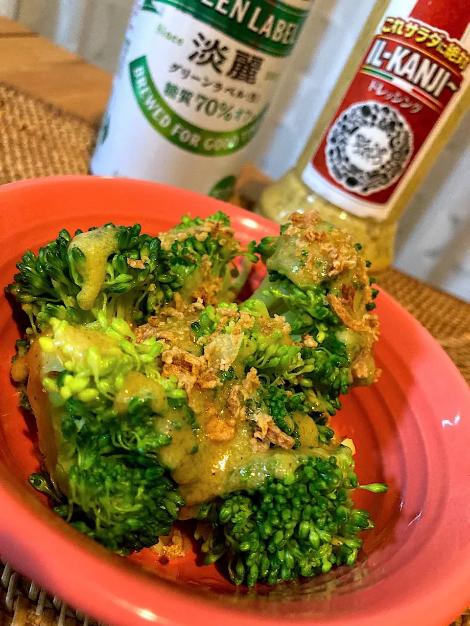 ブロッコリーにIL KANJIドレッシング😋🍻💕✨|アイさん