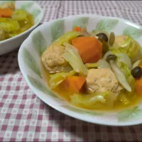 𓆟鮭つくねのスープ|みよぱさん