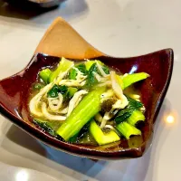 小松菜としらすのトロッと煮浸し|ぎんさん