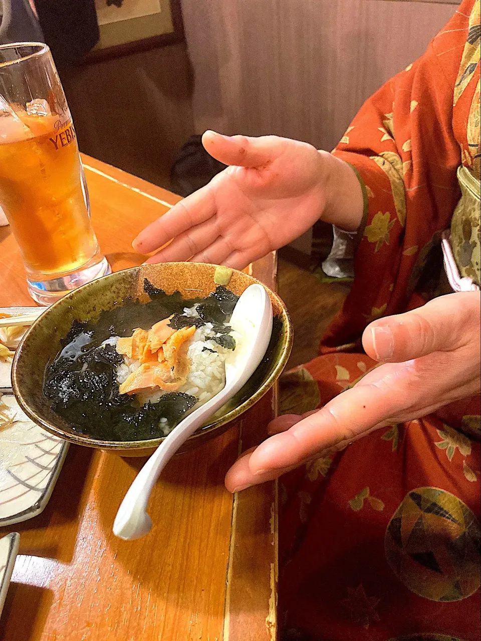 3月4日の晩御飯　「島正」さんの〆の鮭茶漬け|はやとさん