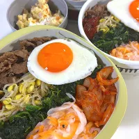 ビビンバ丼　新ポテトサラダ🥗|まゆさん