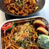 今日のお弁当と息子に焼きそば|バジルさん