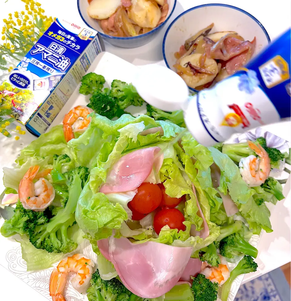 ミルフィーユレタスサラダ🥗×アマニ油|シュトママさん