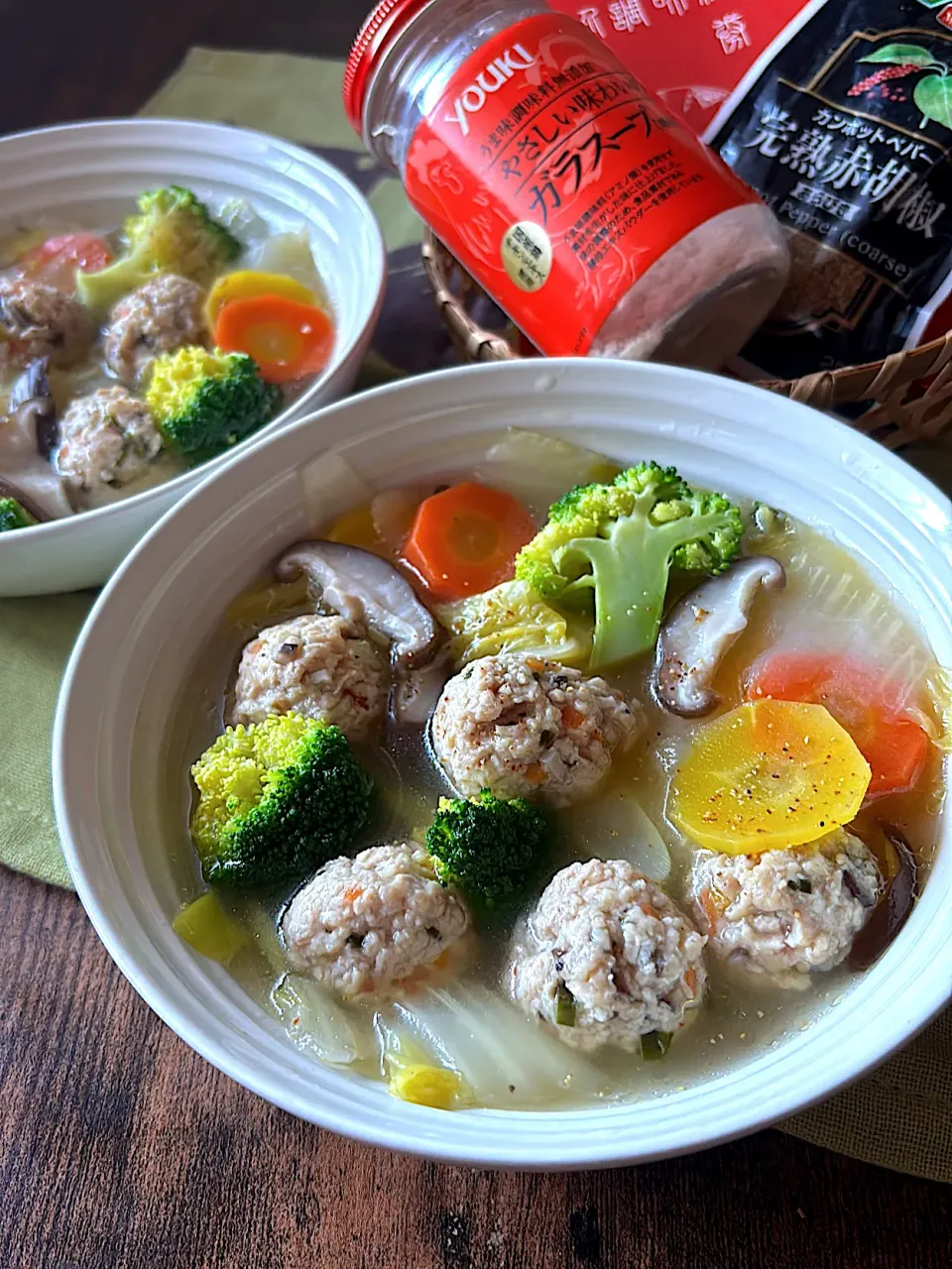 鶏団子と白菜のトロトロスープ|とんちんさん