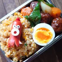 漢の…自分用🍱チャーハンと肉団子の甘酢あんの中華弁当|ᵏᵒᵘさん