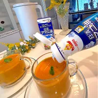 手作り海老のビスクスープ×アマニ油|シュトママさん