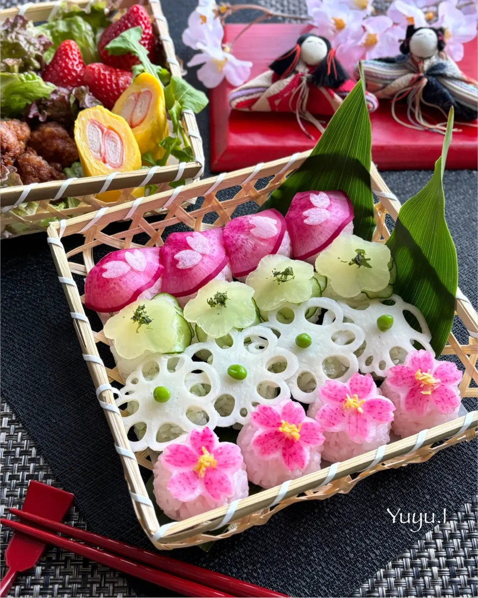 ひな祭り　野菜手まり寿司|ゆーこどんさん