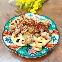 蓮根と豚肉の甘酢炒め|ショコラさん