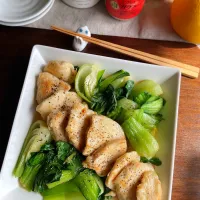 鶏むね＆青梗菜no中華風塩炒め