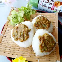 ふき味噌焼きおにぎり🍙