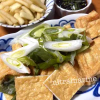 ＊焼きネギとお揚げの自家製ねぎダレと大根のポン酢漬け♬＊|ultramarineさん