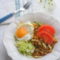 オートミールと大豆ミートでガパオライス| 葉月さん