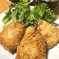 ＊アジフライとわかめのお味噌汁で晩ごはん♬＊|ultramarineさん