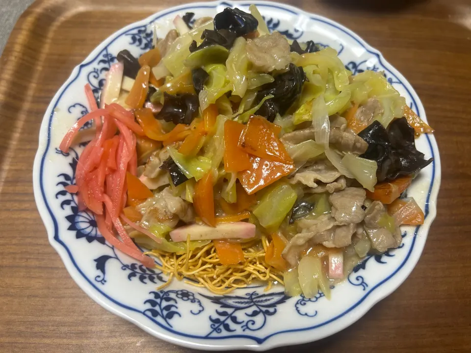 皿うどん（ちゃんぽん風）|カズさんさん