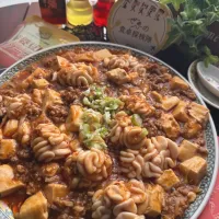 五十嵐シェフ監修の麻婆豆腐のソースで白子入り四川麻婆豆腐🌶️🌶️