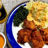 鶏から揚げ＆マスタードソース|須佐浩幸さん