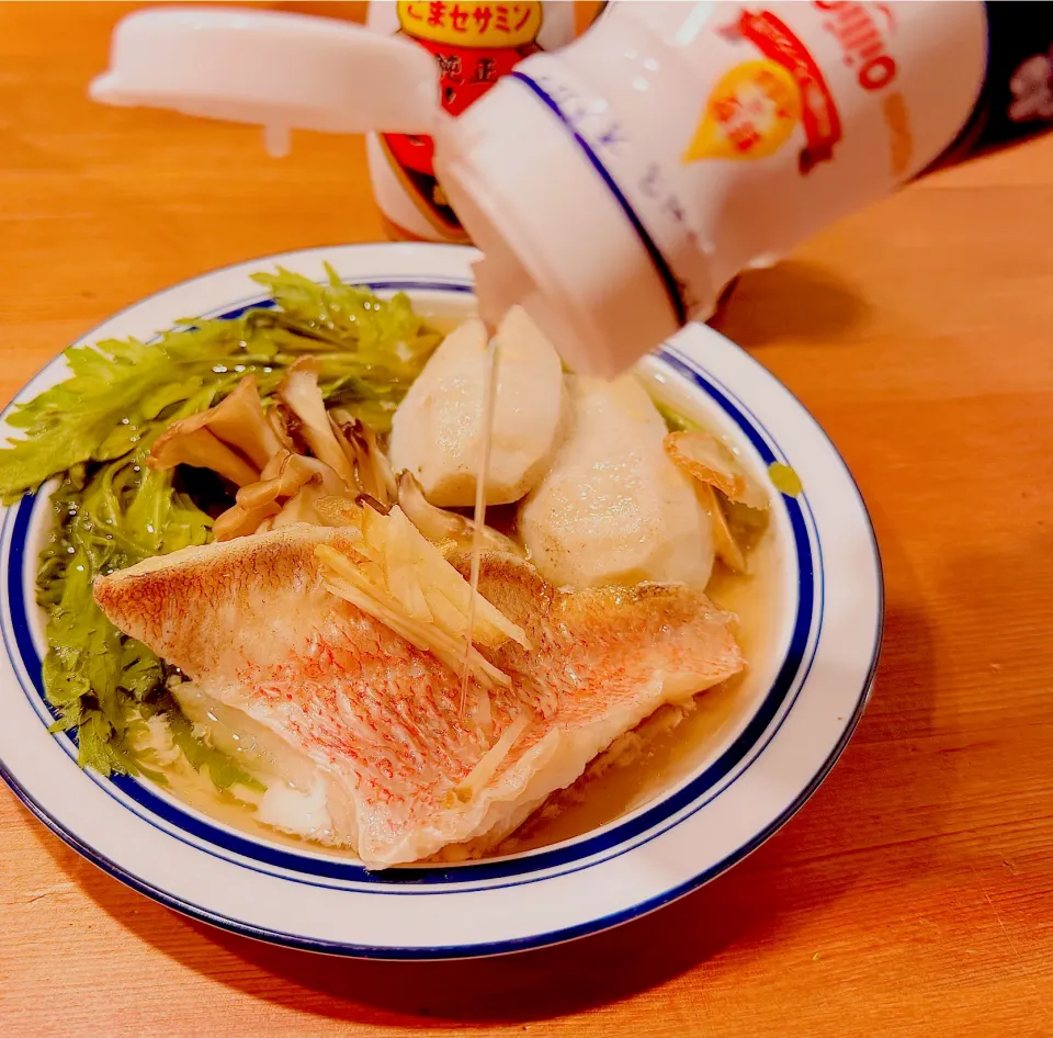 赤魚の酒蒸しにアマニ油|ヨシュアさん