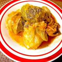 Today's Dinner🍴ﾃﾞﾐｸﾞﾗｽｿｰｽ ﾛｰﾙｷｬﾍﾞﾂ| 🌈Ami🍻さん