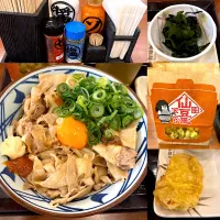 こく旨豚玉ぶっかけ　豚天　仙豆風天ぷら|るみおんさん