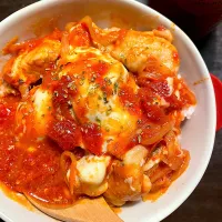 チキンのトマト煮込みonライス🍅|DKさん