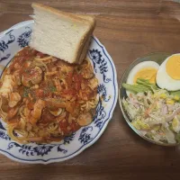 トマトシーフードパスタ|カズさんさん