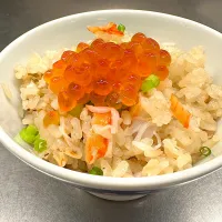 カニ飯風炊き込みご飯|みちさん