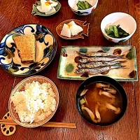 晩ごはん♯ししゃも| 小松菜さん