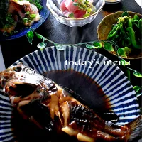 今夜の夕飯はメバル煮付け・豚バラネギ塩タレ|山田 奈実　Instagram ＊nmymd369さん