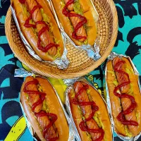 気朝ごはんホットドッグさん🌭|kayoo_ch517♡3太郎1姫２モル♡81line Maさん