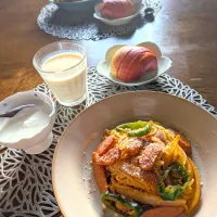 朝ごはん⛅️！|まめころさん