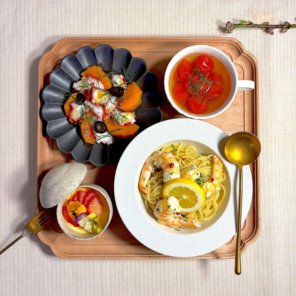 海老と大葉のペペロンチーノの献立|すずさん