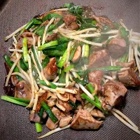 鶏レバニラ炒め