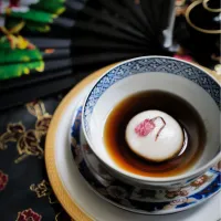 ライトブルー桜2026と胡麻だんご