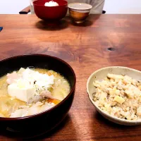 豚汁、炊き込みご飯|タロッカ主夫見習いさん