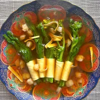 菜の花湯葉巻き甘醤油あん| 栃倉 直人さん