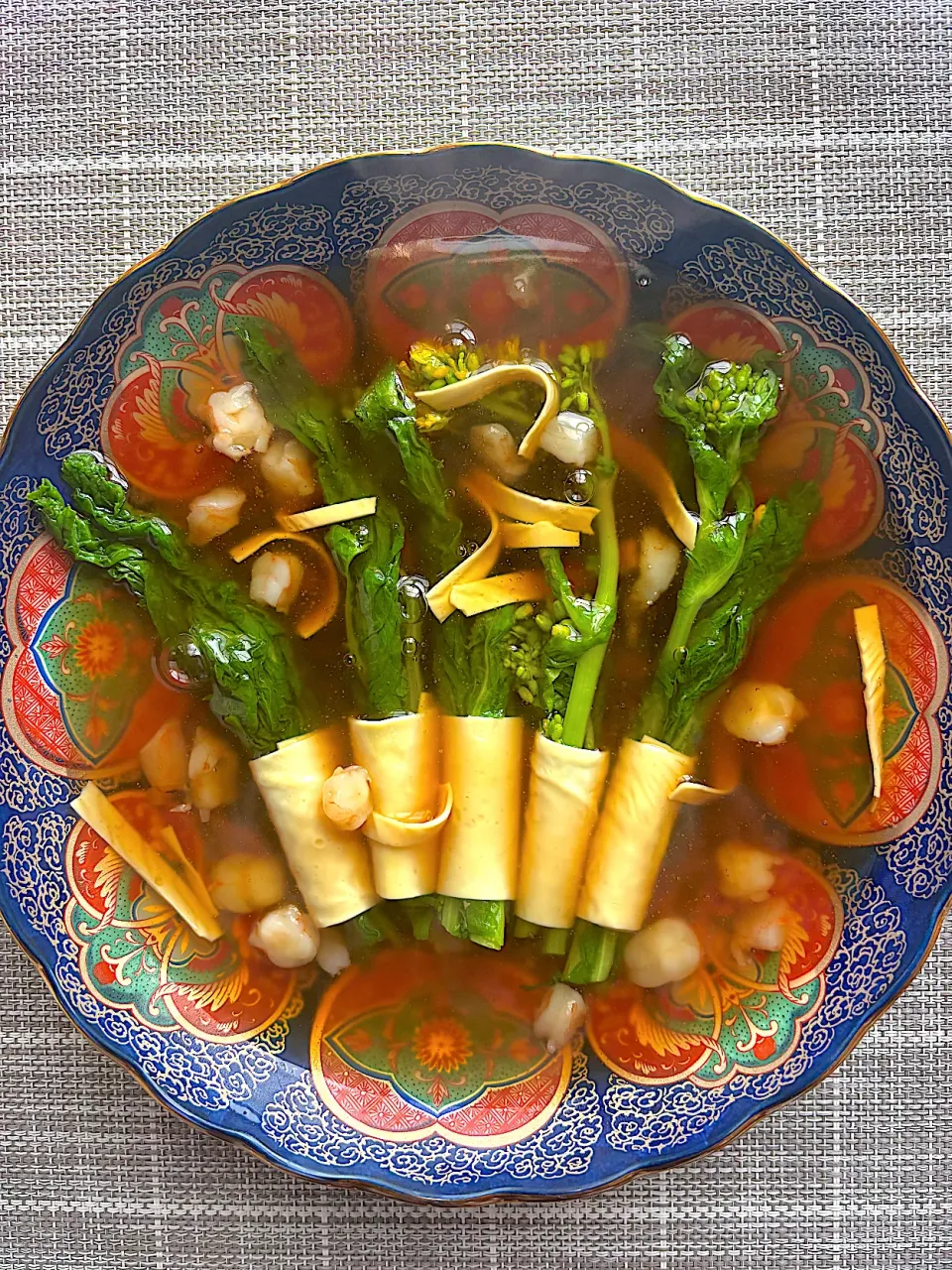 菜の花湯葉巻き甘醤油あん|栃倉 直人さん